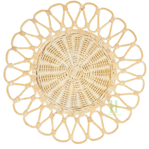 Nouvelle arrivée Plaques de chargement en rotin Boho Napperon en osier Offre Spéciale OEM de la plaque de chargeur en rotin chaud tendance du Vietnam - Product Image 2