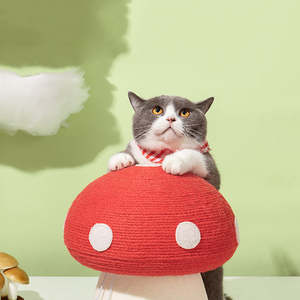 Vente chaude : arbre à chat vertical en sisal rouge écologique avec corde, griffoir et cadre, vente en gros - Product Image 2