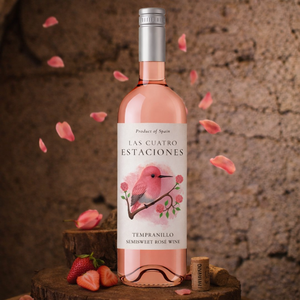 Las Cuatro Estaciones - Vino Rosado Semidulce 100% Tempranillo 11% ABV Vino Rosado Español 750ml - Product Image 2