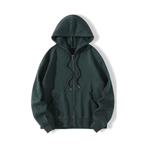 เสื้อฮู้ดผ้าคอตตอน100% สำหรับผู้ชายโอเวอร์ไซส์ผ้าซิปแบบว่างเปล่าออกแบบโลโก้ได้ตามที่ต้องการ - Product Image 6