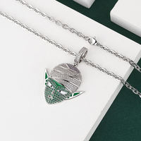 Pendentif en forme de masque Hip Hop en argent 925 plaqué rhodium à la mode, inspiré du dessin animé Dragon Ball, rappeur, avec moissanite