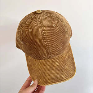 classic high quality unisex <b>corduroy</b> 6 panel dad <b>hat</b> custom made embroidery logo casual outdoor baseball cap soft comfortable - Product Image 3