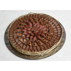 Elegante cuenco para servir chocolate, cuenco de chocolate de metal plateado de la mejor calidad con acento dorado, exhibición de dulces, venta al por mayor, uso de Hotel - Product Image 2