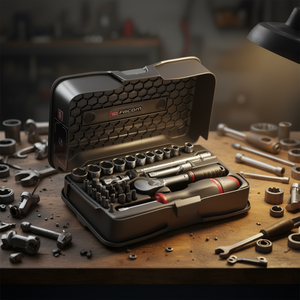 ชุดซ็อกเก็ตและดอกไขควงเฟาคอม 37 ชิ้น ขนาด 1/4 นิ้ว เมตริก 6 จุด - Product Image 3