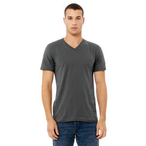 "Asphalt Essential Jersey V-Neck T-Shirt: Pur 100% Airlume Coton Peigné, 32 Single, 4.2 Oz, Unisexe Fit" - Product Image 1