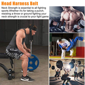 Harnais de musculation du cou robuste, équipement de musculation confortable avec chaîne en acier et rembourrage doux pour le soutien - Product Image 2