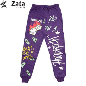 Pantalon de jogging personnalisé en polyester/coton imprimé bouffant polaire lourde hiver Streetwear séchage rapide respirant femme adolescente haut de pantalon - Product Image 2