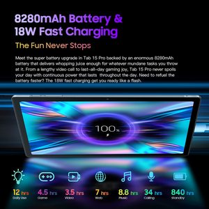 Blackview Tab 15 Pro máy tính bảng 10.5 ''fhd + Hiển thị Pad <span class=keywords><strong>Android</strong></span> <span class=keywords><strong>12</strong></span> t606 octa core 8GB 256GB 8280mAh 13MP máy ảnh kép 4G máy tính bảng PC - Product Image 6