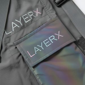 Hot <b>Men</b> Nylon <b>Cargo</b> Pants Custom Iridescent Print Baggy Boxy Fit High Street Style Streetwear Track <b>Joggers</b> Y2K Look OEM - Product Image 4