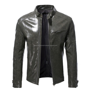 Wholesale Best Selling Custom Made High Quality <b>Men</b> Genuine Leather Winter Waterproof Breathable Moto & <b>Biker</b> Style <b>Jackets</b> - Product Image 1