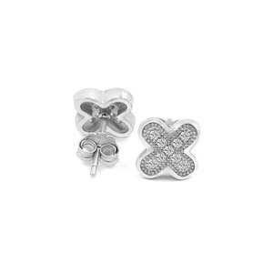 Pendientes Zarkan con Forma de Mariposa y Flores, Chapados en Oro de 18K, con Perla de Agua Dulce y Diamante - Product Image 5
