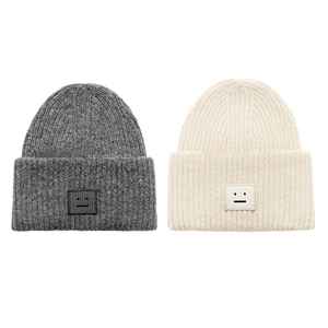 หมวกบีนนี่ไหมพรม 100% สำหรับฤดูหนาว แบบยูนิเซ็กซ์ ถักมือ พิมพ์ลายตัวอักษรด้วยเทคนิคซับลิเมชั่น บุด้วยผ้าฟลีซ เหมาะสำหรับกิจกรรมกลางแจ้ง ตกแต่งด้วยลายฉีกขาด - Product Image 5