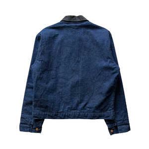 Chaqueta DE TRABAJO vaquera lavada vintage de gran tamaño con cremallera completa bordada con diseño de logotipo personalizado para hombre - Product Image 6