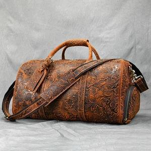 Vintage Genuine <b>Leather</b> Duffle <b>Bag</b> Oslo for Travel or the Gym, <b>Weekender</b>, Travel <b>Bag</b>, Overnight <b>Bag</b> for <b>Men</b> and Women - Product Image 2