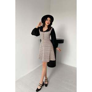 Vestido con ribete de popelina Tile Sleeve - Tile - Product Image 2
