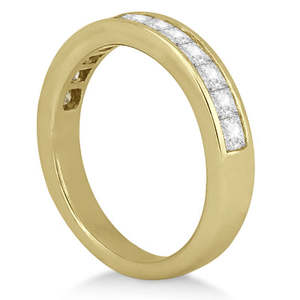Anillo de Compromiso y Conjunto Nupcial Princesa con Diamantes, Oro Amarillo de 14k, 1.10ct, Conjuntos de Joyería Fina - Product Image 6