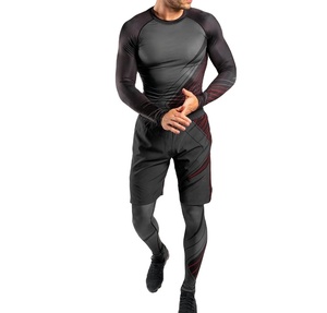 Maillots de compression sportifs MMA de haute qualité, designs personnalisés imprimés, manches longues, vêtements de sport OEM - Product Image 1