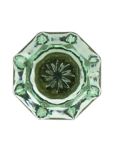 Perilla de cristal de sombra verde con diseño floral para armarios, cajones y armarios perilla decorativa elegante para la decoración de la cocina del hogar - Product Image 2