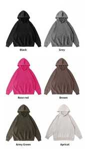 เสื้อฮู้ดสำหรับผู้ชายโอเวอร์ไซส์แบบกำหนดเอง500gsm-480gsm มีฮู้ดทรงหลวมโฟมผ้าฝ้ายพิมพ์พัฟ500gsm-480gsm ปกเสื้อมีฮู้ด - Product Image 5