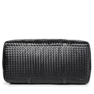 Bolsa de viaje de lona de gran capacidad y cuero genuino para mujeres y hombres, cierre de cremallera de alta calidad, duradera - Product Image 2