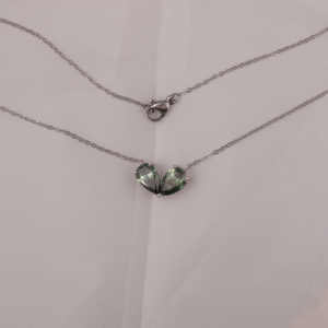 จี้เพชรรูปลูกแพร์สีเขียวทันสมัยพร้อมชุบทองสำหรับผู้หญิงเหมาะสำหรับใส่ในทุกโอกาสออกแบบ18kt ได้ตามต้องการ - Product Image 5