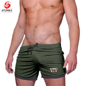 กางเกงขาสั้นสำหรับออกกำลังกายวิ่งแห้งเร็วสำหรับผู้ชายกางเกงขาสั้นสำหรับออกกำลังกายฟิตเนสวิ่งแบรนด์ใหม่ออกแบบโลโก้ได้เองฤดูร้อน - Product Image 1