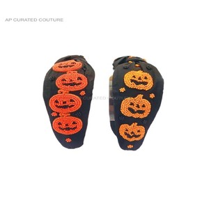 Custom Made Trick or Treat Halloween and Christmas Designed Hand made Knotted Halloween Hair Accessories for Girls and Women - Product Image 4