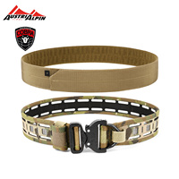 Ceinture tactique avec boucle COBRA D-Ring, ceinture de combat MOLLE découpée au laser renforcée en Tegris 12 couches