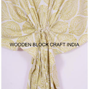 Robe Kaftan en coton pour femmes, style fait main, pour les fêtes, couleurs mélangées, manches courtes, nouvelle arrivée, robe bohème vintage - Product Image 3