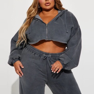 Ensemble de jogging décontracté pour femme avec logo personnalisé, sweat à capuche 100% coton, 2 pièces, shorts de sport pour l'automne et l'hiver, adulte - Product Image 3
