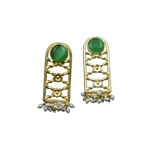 ต่างหูแบบติดหู คอลเลคชั่นล่าสุด ชุบทอง ประดับด้วยหินด้าน คุณภาพดี ทำจากทองเหลือง แฟชั่นทันสมัย เหมาะสำหรับผู้หญิงและเด็กผู้หญิง - Product Image 4