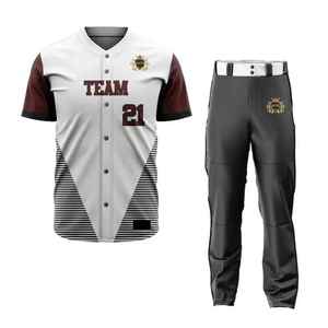 Best Quality Latest Design Men's <b>Baseball</b> Uniform High Sale 100% Polyester Sportswear <b>Sets</b> Plus Size Low MOQ - Product Image 1