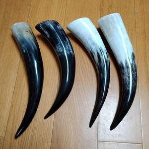 Mug Viking en corne de bœuf naturelle polie, écologique, personnalisable avec gravure de mascotte, vente en gros - Product Image 4