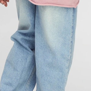 Pantalon cargo en jean pour homme de bonne qualité, OEM personnalisé, coton décontracté, design avec poches, bleu uni, grande poche, jean en denim - Product Image 5