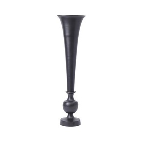 Florero de aluminio chapado en oro estilo clásico hecho a mano diseño exclusivo decoración de metal vertical bodas hierro precio bajo - Product Image 2