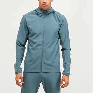 Custom Men's Sportswear Tracksuit 2 Piece Set Lightweight Windbreaker Hooded <b>Jacket</b> and Joggers Gym Jogging Suit Sweatsuits - Product Image 2