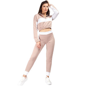 Conjunto Deportivo Ligero de Dos Piezas para Mujer, 100% Algodón, Invierno, Personalizable, Talla Grande, Transpirable, Ropa Deportiva Informal - Product Image 1