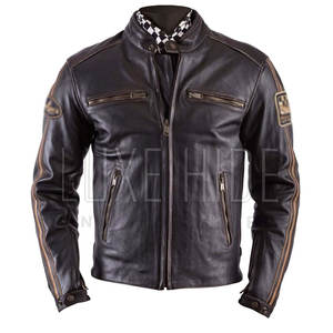 แจ็กเก็ตหนังมอเตอร์ไซด์สำหรับฝึกซ้อมเสื้อแจ็กเก็ตมอเตอร์ไซด์หนัง100% แท้บริการ OEM - Product Image 1