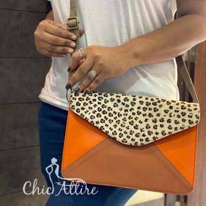 Nouveau sac à bandoulière en cuir recyclé élégant occidental sac à main sac à main en cuir imprimé animal multicolore pour les femmes - Product Image 1