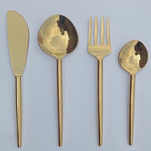 Juego de cubiertos de acero inoxidable de lujo Cubiertos de restaurante que incluyen cucharas de plata Tenedores Cuchillos a bajo precio para fiestas y hogar - Product Image 5