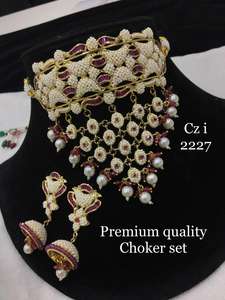 สร้อยคอเพชรโมอิสประกายพร้อมต่างหูเครื่องประดับเจ้าสาวที่ดีที่สุดสำหรับงานแต่งงานงานเฉลิมฉลองและงานเฉลิมฉลองที่ยิ่งใหญ่ - Product Image 3