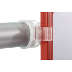 Pipe <b>Clamp</b> 100 Series Poster <b>Frame</b> System-White 10 Pack-PKR-CL-RKW-100 - Product Image 3