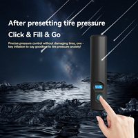 Compresseur d'air portable 12V pour voiture, 150 PSI, ABS, sans fil, avec affichage numérique et gonflage rapide pour moto et vélo