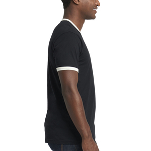 T-shirt Hipster à col rond-T-shirts imprimés ajustés élégants et décontractés pour hommes T-shirt Ringer - Product Image 4