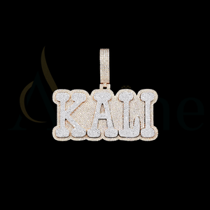 Plata de Ley 925 Moissanite diamantes letra personalizada colgante hombres mujeres oro helado joyería personalizada - Product Image 1