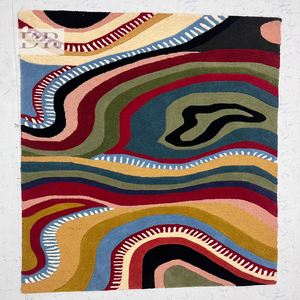 Tapis en laine de luxe moderne fait à la main de haute qualité tissé à la main tapis multicolore pour salle à manger salon chambre maison sol - Product Image 1