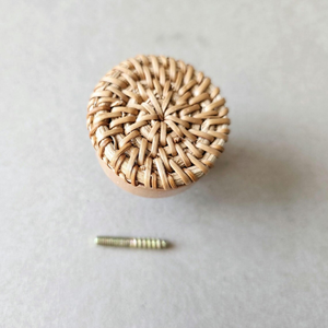 ตะขอแขวนผนังทรงกลมหวายธรรมชาติ งานแฮนด์เมด อุปกรณ์ตกแต่ง - Product Image 5