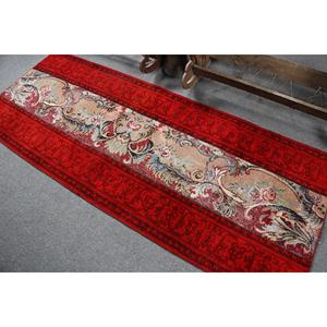 Turkish Rug, <b>Runner</b> 2.9x7.3 ft Rug, <b>Red</b> Persian Rug - Product Image 4