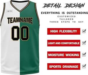 Conjunto de Uniforme de Baloncesto Personalizado para Adultos, Camiseta de Equipo Escolar, Impresión por Transferencia de Calor, Transpirable, Absorbente de Humedad, Secado Rápido - Product Image 5