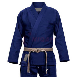 Bleu marine Premium 100% coton Jiu Jitsu Gi coutures renforcées col souple léger entraînement compétition Arts martiaux porter - Product Image 1